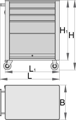 Carucior de scule EUROSTYLE UNIOR 608542 s